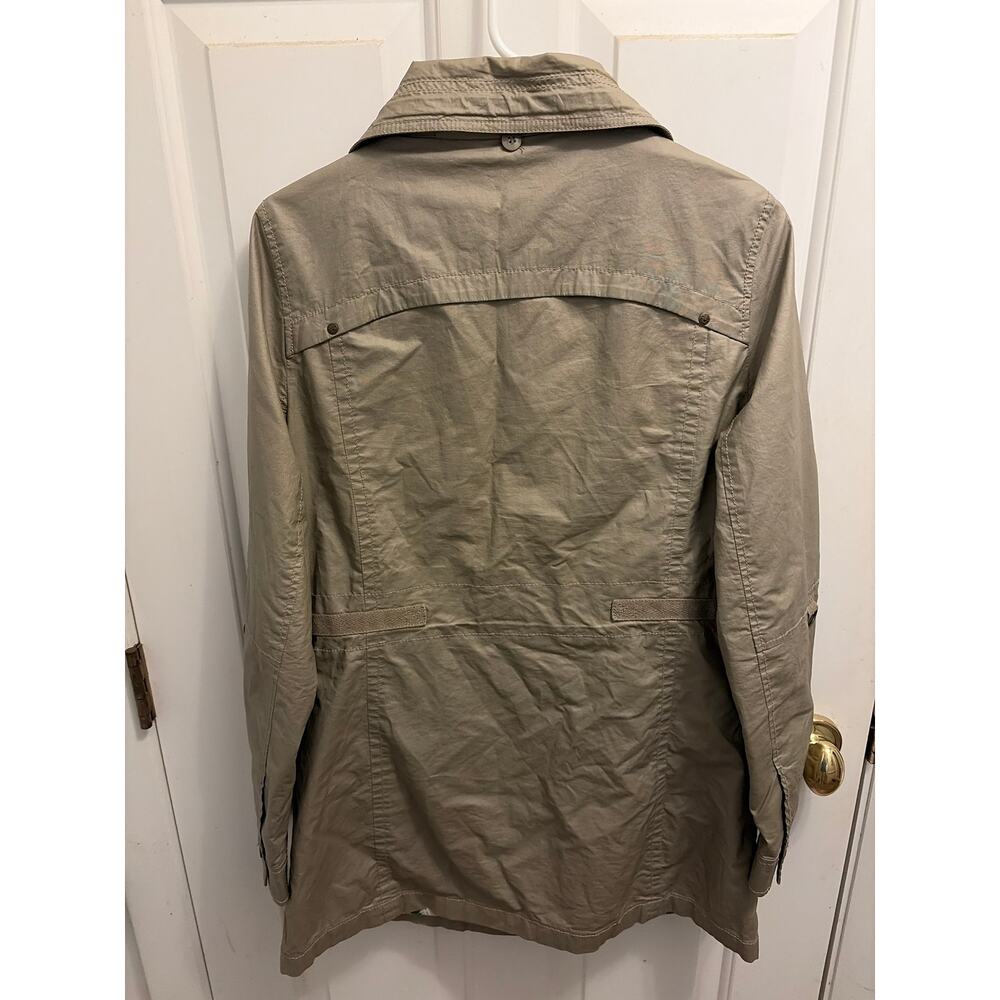 Buffalo David Bitton Khaki Utility Cargo Jacket Floral Lining Size Medium - Picture 7 of 10